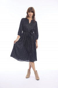 Solid Dress Pleated w belt