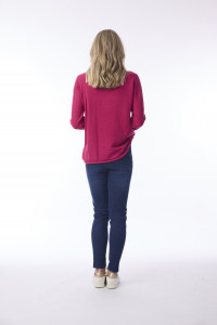 Knit Top Boat Neck Long Slv