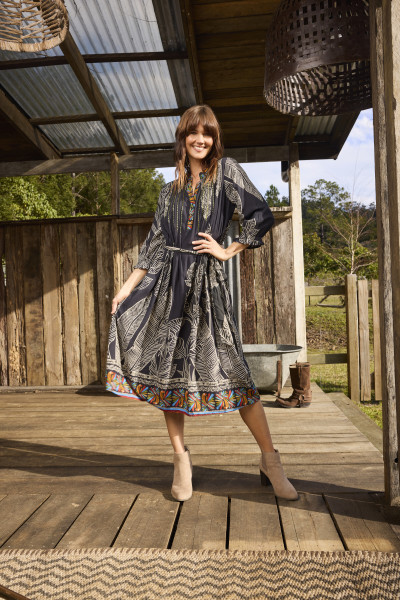 Cancun Dress Pleated w belt