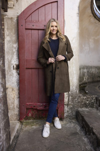 Solid Trench Coat Belted