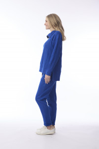 Terry Knit Sweat Shirt Zip Collar