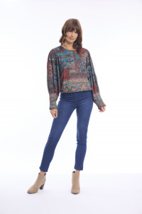 Knit Jumper Gathered Sleeve