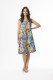 Printed Cotton Dress Contemporary  Sleeveless
