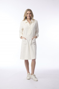 Cord Solid Dress Pockets