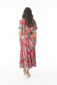 Sao Paulo Dress Godet Short Sleeve