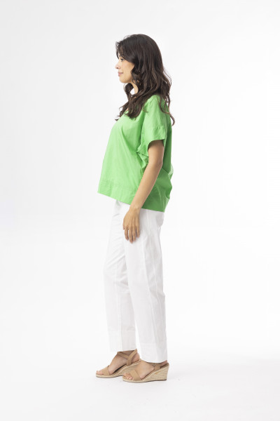 Poplin Essentials Top Boxy