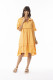 Linen Solid Dress layers 3/4 lv