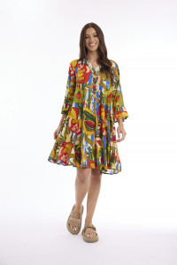 Calisto Dress Layered 3/4 Sleeve