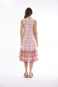 Maalti Pink Dress Layered Sleeveless