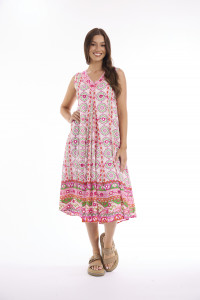 Maalti Pink Dress Sleeveless V
