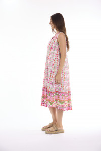 Maalti Pink Dress Sleeveless V