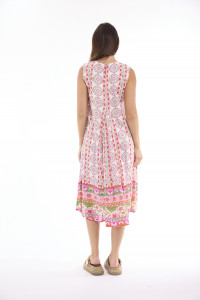 Maalti Pink Dress Sleeveless V