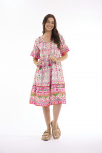 Maalti Pink Dress Layers Frill