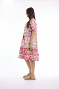 Maalti Pink Dress Layers Frill