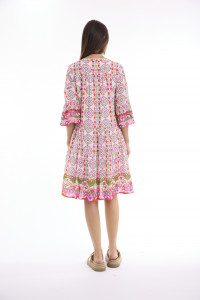 Maalti Pink Dress Frill hem