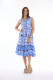 Maalti Blue Dress Layered Sleeveless