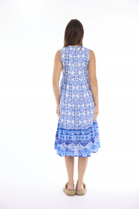 Maalti Blue Dress Layered Sleeveless
