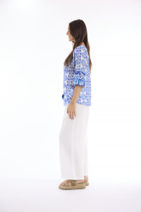Maalti Blue Top Frill Sleeve