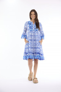 Maalti Blue Dress Layers Frill