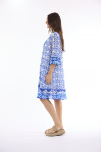 Maalti Blue Dress Layers Frill