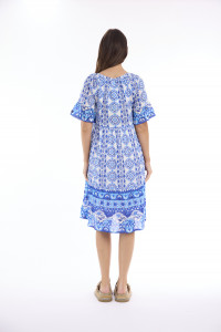 Maalti Blue Dress Frill hem