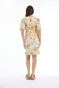 Priscila Dress Frill Bottom Elbow Sleeve