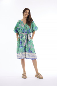 Hailey Dress Tie Flair Sleeve