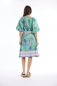 Hailey Dress Tie Flair Sleeve