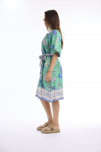 Hailey Dress Tie Flair Sleeve