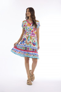 Carmen Dress Frill Hem