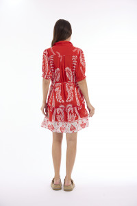 Josey Dress Tie Flair Sleeve