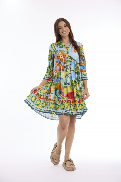 Adele Dress Layers 3/4 Sleeve