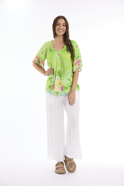 Elena Top Frill Sleeve