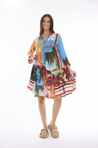 Gloria Dress Layered 3/4 Sleeve