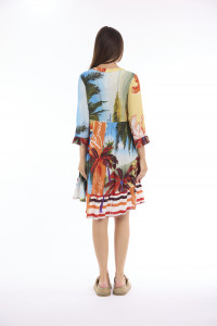 Gloria Dress Layered 3/4 Sleeve