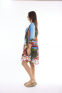 Gloria Dress Layered 3/4 Sleeve