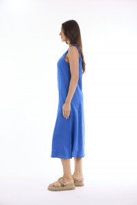 Linen Solid Dress Strappy