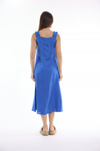 Linen Solid Dress Strappy