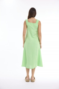 Linen Solid Dress Strappy