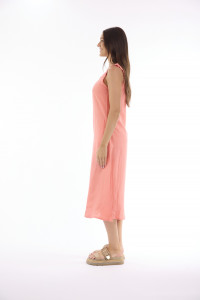 Linen Solid Dress Strappy