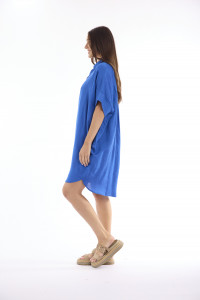 Linen Solid Dress Boxy