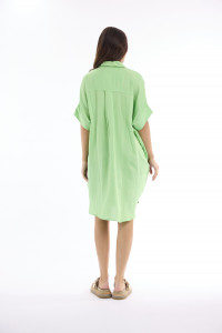 Linen Solid Dress Boxy