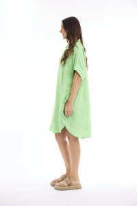 Linen Solid Dress Boxy