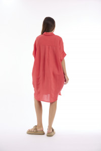Linen Solid Dress Boxy