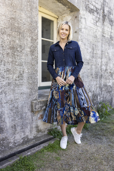 Desert Rose Dress Packets Denim Mix