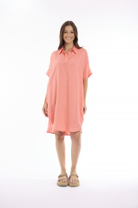 Linen Solid Dress Boxy