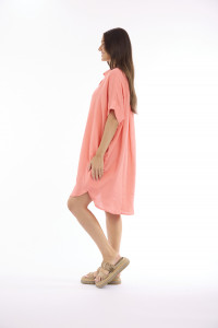 Linen Solid Dress Boxy