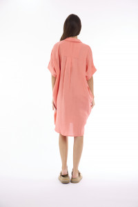 Linen Solid Dress Boxy