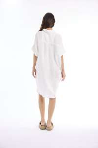 Linen Solid Dress Boxy