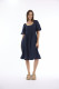 Linen Solid Dress Square Neckline